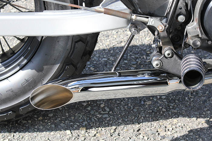 TW200 TW225 ショート管 メッキ マフラー